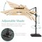 Best Choice Products 10x10ft 2-Tier Square Outdoor Solar LED Cantilever Patio Umbrella w/ Base Included